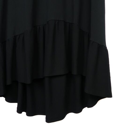 Asos Curve Womens T-Shirt Midi Dress‎ Size 16 Black Drop Hem Minimalist Neutral - Picture 4 of 4